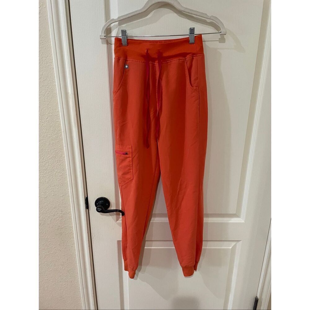 Figs Zamora high-waisted jogger scrub pants limited edition color Terracotta